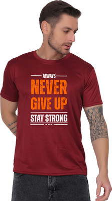 Kritiken Solid Men Round Neck Reversible Maroon T-Shirt
