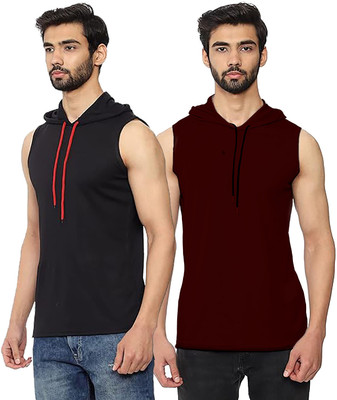Think Tech Striped Men Round Neck Beige T-Shirt