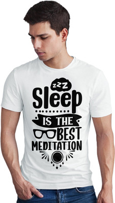 Seek Buy Love Printed Men Round Neck White T-Shirt