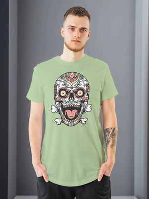 Moda Rapido Printed Men Round Neck Green T-Shirt