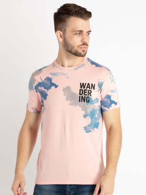 Status Quo Printed Men Round Neck Pink T-Shirt