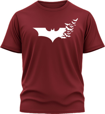 Jazira Graphic Print Men Round Neck Maroon T-Shirt