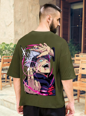 HouseOfCommon Printed Men Round Neck Light Green T-Shirt