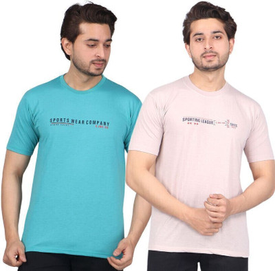 WILD ELEPHANT Printed Men Round Neck Multicolor T-Shirt