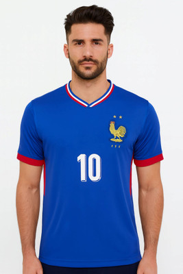 Ryze Printed Men V Neck Blue T-Shirt