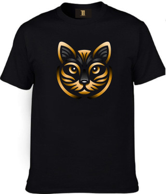 Trendifyteez Printed Men Round Neck Black T-Shirt