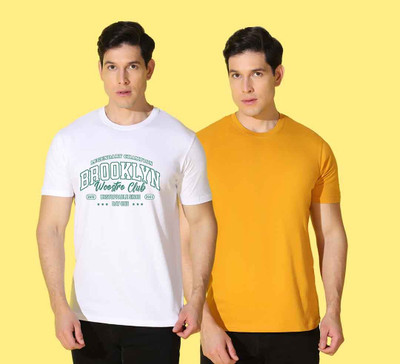 WOOSTRO Typography Men Round Neck Multicolor T-Shirt