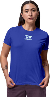 Fighterhero Printed Women Round Neck Blue T-Shirt