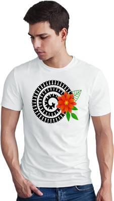 Seek Buy Love Printed Men Round Neck White T-Shirt