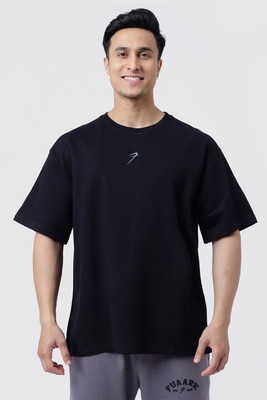 FuaarK Solid Men Round Neck Black T-Shirt