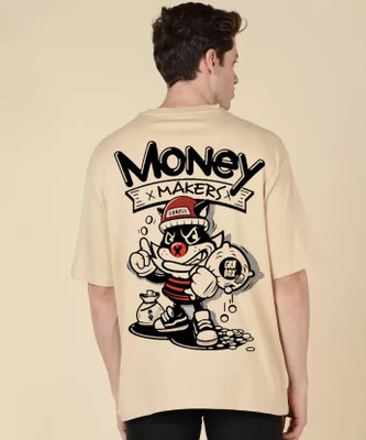 CHITRAA STYLE Graphic Print Men Round Neck Beige T-Shirt