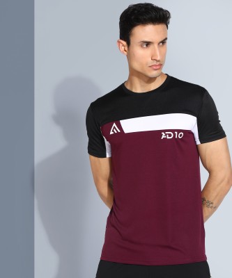 Adrenex Colorblock Men Round Neck Multicolor T-Shirt