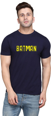 GEUM Printed Men Round Neck Dark Blue T-Shirt