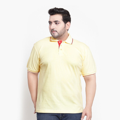 SCOTT INTERNATIONAL Solid Men Polo Neck Yellow T-Shirt
