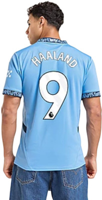 Sportiva Printed Men Polo Neck Blue T-Shirt