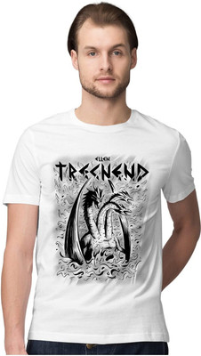 GPGARMENTSS Printed Men Round Neck White T-Shirt