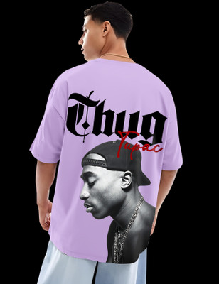 RAN ELEVEN COMPANY Graphic Print Men Crew Neck Purple T-Shirt