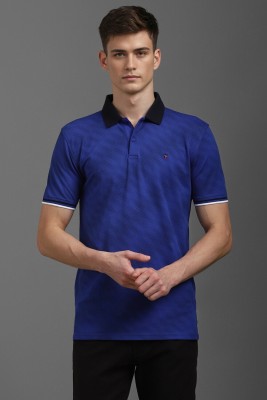 LOUIS PHILIPPE Printed Men Polo Neck Blue T-Shirt