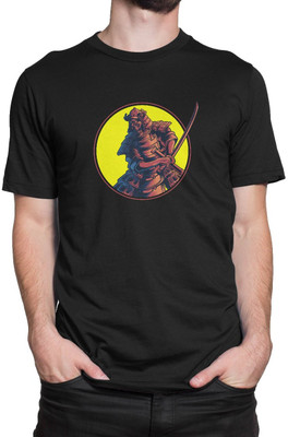 Hippie Shippie Printed Men Round Neck Black T-Shirt