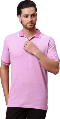 PARK AVENUE Solid Men Polo Neck Red T-Shirt