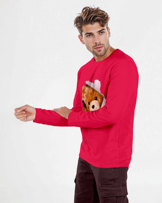 Triptee Printed Men Round Neck Red T-Shirt
