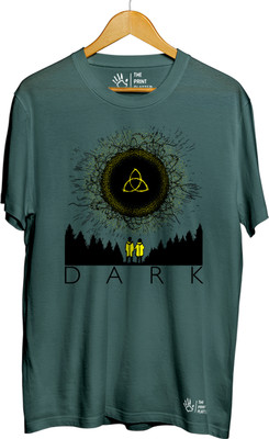 THE PRINT PLATTER Graphic Print Men Round Neck Green T-Shirt
