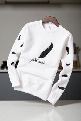 FAOES Graphic Print Men Round Neck White T-Shirt