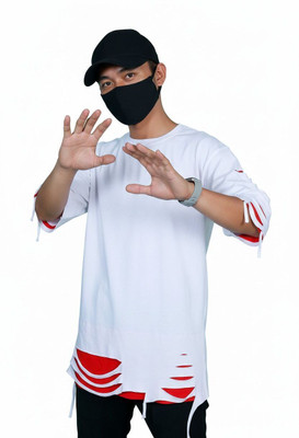 Rb azad Solid Men Round Neck White T-Shirt