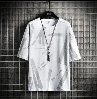 rovya Solid Men Round Neck White T-Shirt