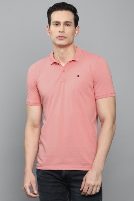 LOUIS PHILIPPE Solid Men Polo Neck Pink T-Shirt