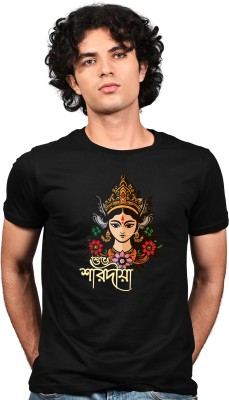 Tedhi Medhi Family Conversational, Self Design, Graphic Print, Printed Men Round Neck Black T-Shirt