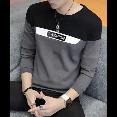 Bell Paper Striped Men Round Neck Green, White T-Shirt