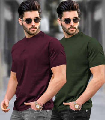 TRIPR Solid Men Round Neck Multicolor T-Shirt