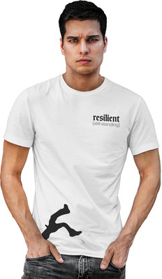 Fighterhero Printed Men Round Neck White T-Shirt