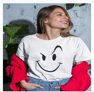 SAHAL Printed Women Round Neck Pink T-Shirt