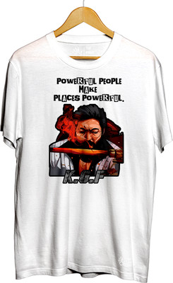 THE PRINT PLATTER Printed Men Round Neck White T-Shirt