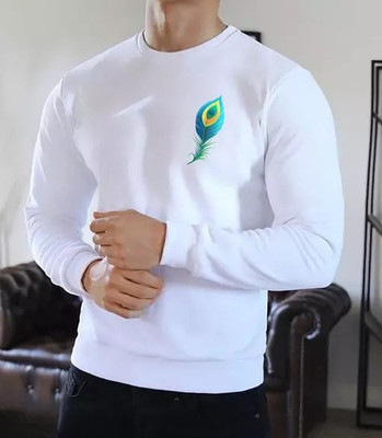 GPGARMNETS Printed Men Round Neck White T-Shirt