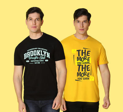 WOOSTRO Graphic Print Men Round Neck Multicolor T-Shirt