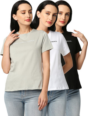 KILLER Graphic Print Women Round Neck Multicolor T-Shirt