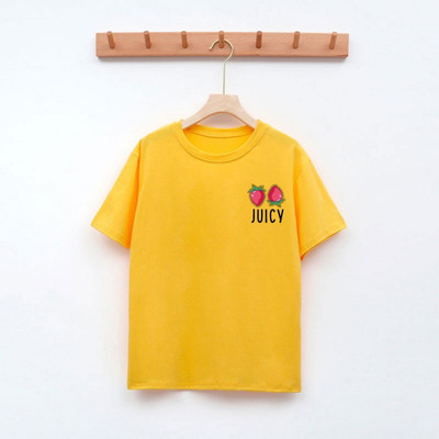 HouseOfCommon Printed Women Round Neck Yellow T-Shirt