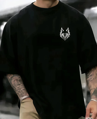 Fab Fashion Studio Graphic Print Men Round Neck Black T-Shirt