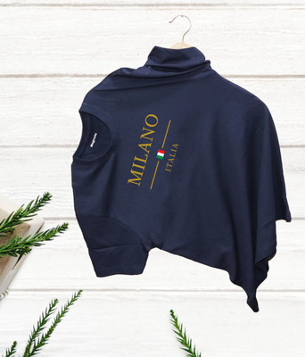magento Printed Men Round Neck Navy Blue T-Shirt