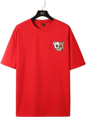 FURRR Printed Men Round Neck Red T-Shirt