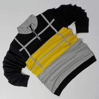 RDS ENTERPRISES Colorblock Men Mandarin Collar Grey T-Shirt