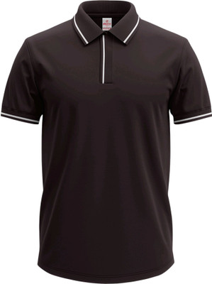 click n buy Solid Men Polo Neck Multicolor T-Shirt