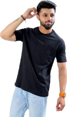 Reva creation Solid Men Round Neck Black T-Shirt