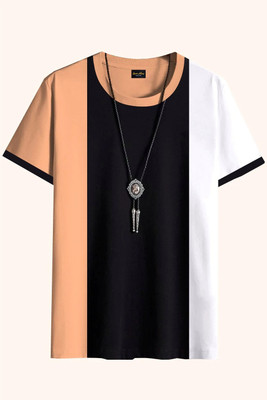 Lauren Adams Colorblock Men Round Neck Multicolor T-Shirt