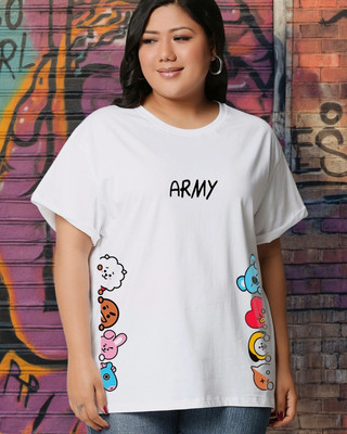 BEWAKOOF Printed, Typography Women Round Neck White T-Shirt