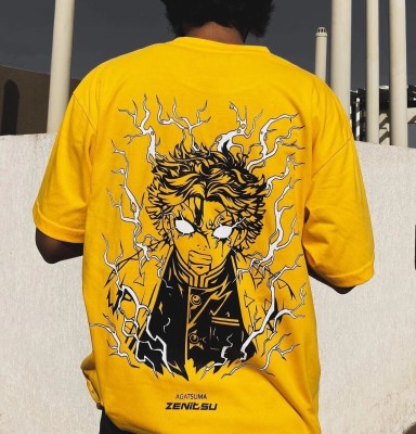 brief chickade Graphic Print Men Round Neck Yellow T-Shirt