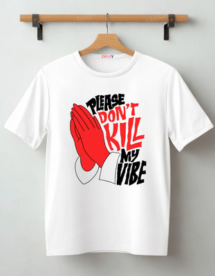 DIBBY Graphic Print Men Round Neck White T-Shirt